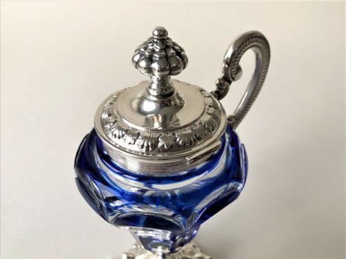 fig 2. A fabulous Dutch silver and glass Drageoir