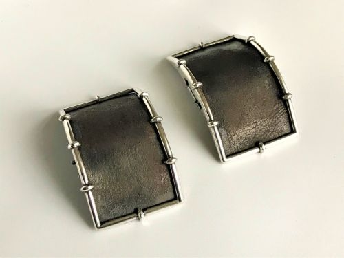 A Handsome Pair of 18th Century Silver Shoe Buckles