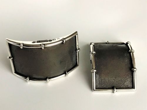 fig 1. A handsome pair of 18th Century silver shoe buckles