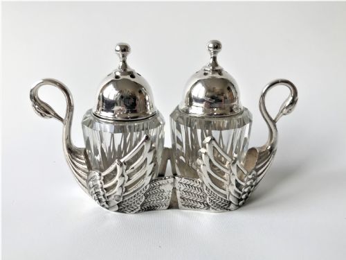 fig 2. A gorgeous German silver salt & pepper cruet