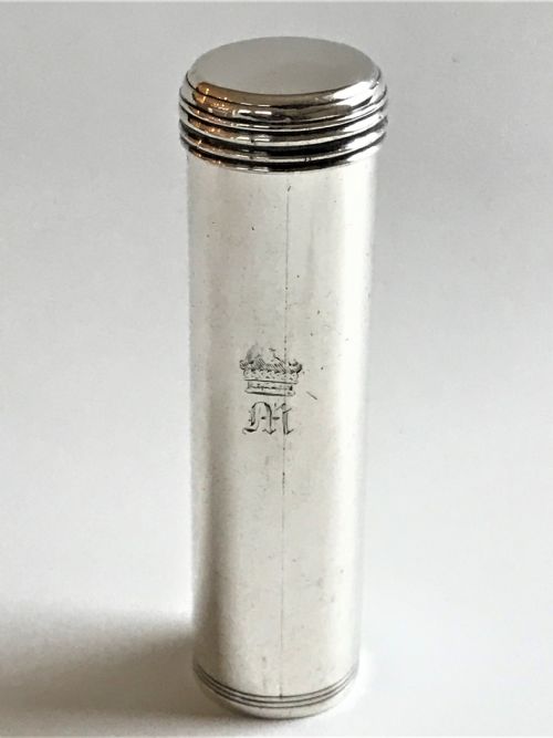 fig 1. A handsome William IV silver travelling shaving brush