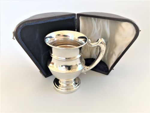 A Superb Boxed Silver Christening Mug