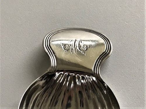 fig 1. An extremely rare Georgian silver acorn caddy spoon
