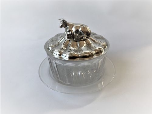 An Outstanding William IV Silver Lidded Butter Dish