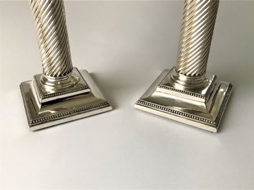 fig 1. A fabulous pair of Victorian silver candlesticks