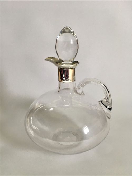 A Handsome Victorian Silver Mounted Flagon Decanter
