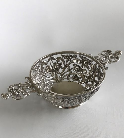 A Gorgeous Victorian Silver Pierced Trinket Dish