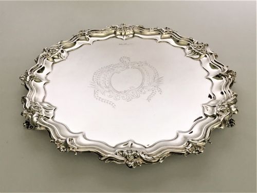 A Fabulous Victorian Cast Silver Salver