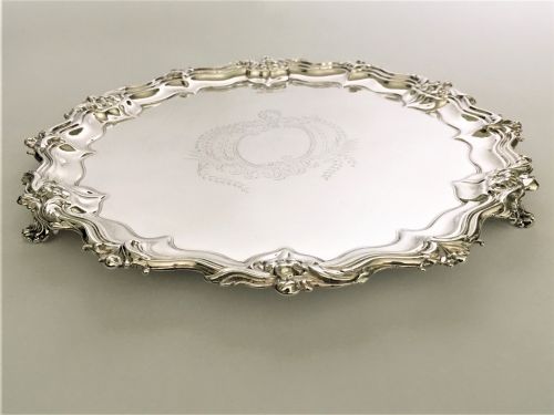 fig 1. A fabulous Victorian cast silver salver