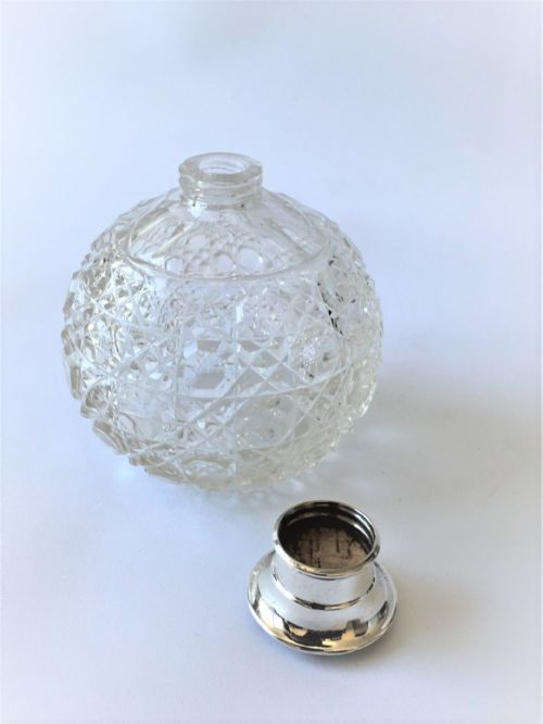 fig 1. A Gorgeous Silver & Enamel Lidded Cologne Bottle