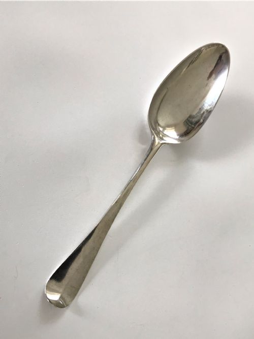A Handsome George II Silver Fancy Back Serving Spoon