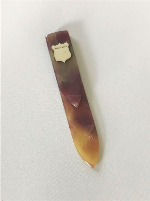 A Delightful Art Deco Sterling Silver Mounted Bookmark