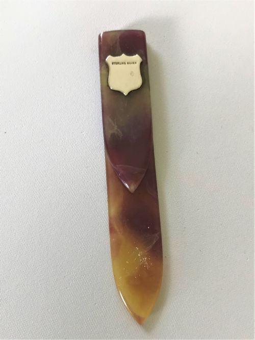 fig 1. A delightful Art Deco Sterling silver mounted bookmark