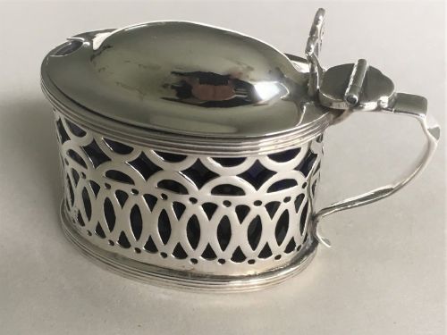 A Lovely Pierced Silver Victorian Mustard Pot