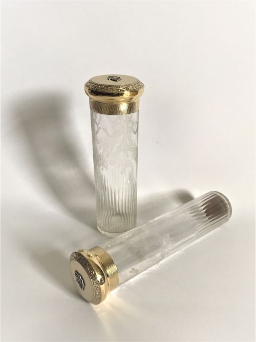 A Fabulous Pair of Silver Gilt Dressing Table Jars