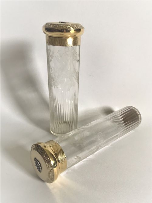 fig 2. A fabulous pair of silver gilt dressing table jars