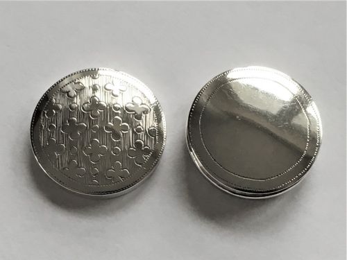 fig 1. A Georgian Regency Silver Patch Box