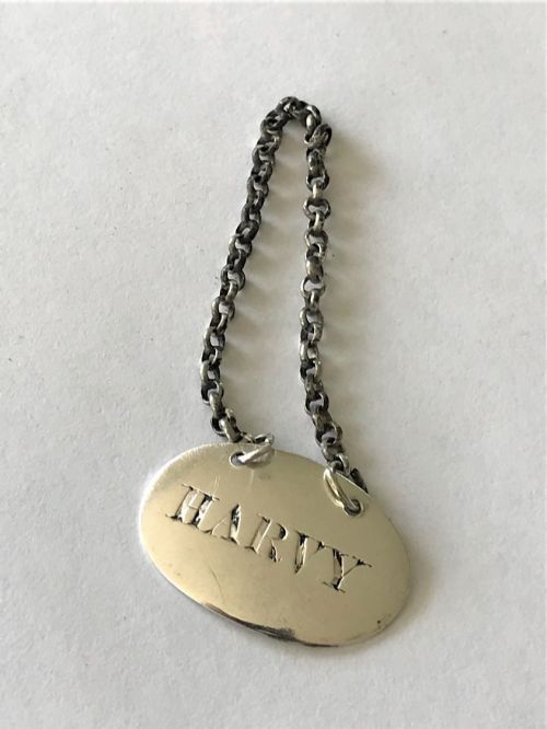 An Unusual Georgian Silver Harvey Sauce Bottle Label