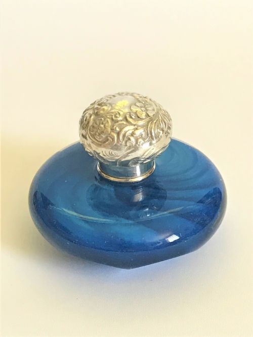 A Lovely Victorian Silver Mounted Scent Bottle