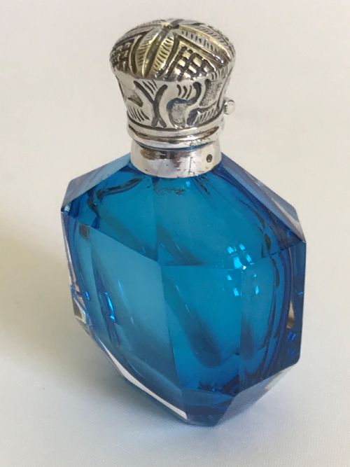 fig 1. A gorgeous Victorian silver mounted scent bottle