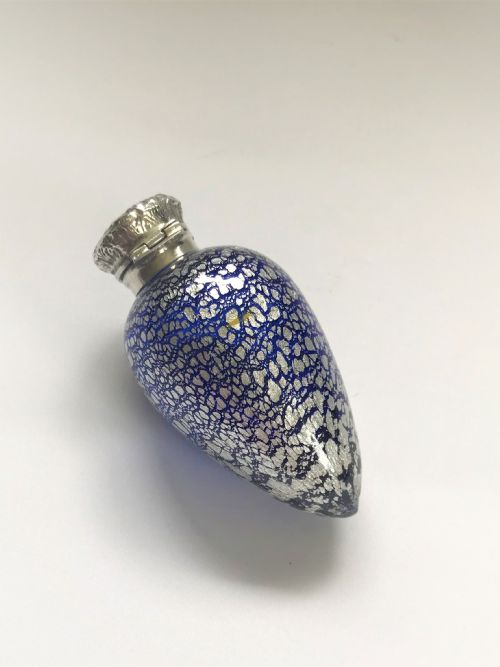 A Spectacular Silver Mounted Scent with Silver Leaf Decoration