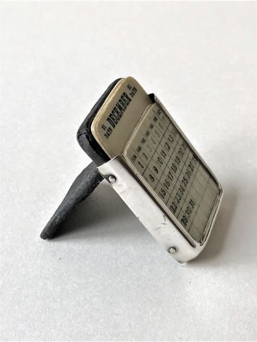 fig 1. A Charming Miniature Silver Perpetual Calendar