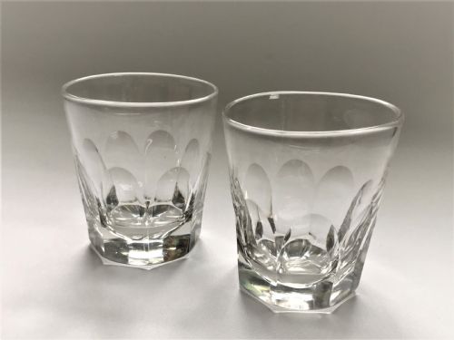 fig 1. A handsome pair of Victorian cut glass Whisky tumblers