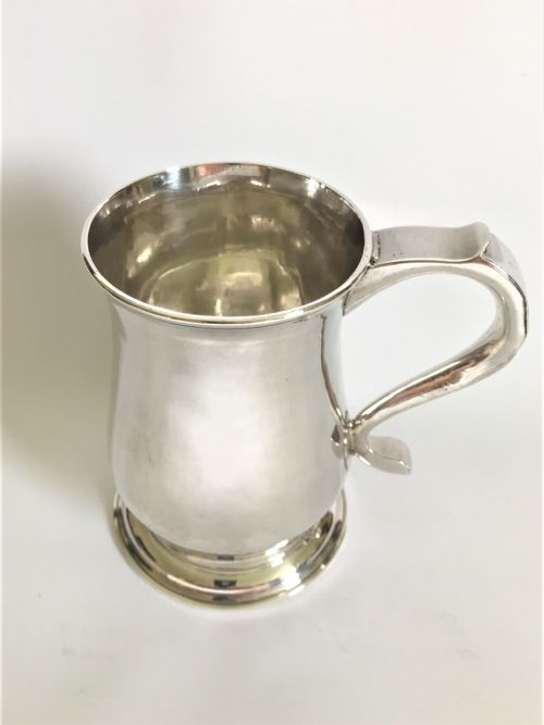 fig 1. An extremely rare 18th Century Newcastle silver pint tankard