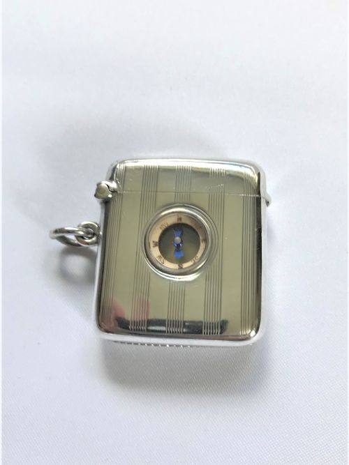 A Rare Silver Vesta & Compass Combo