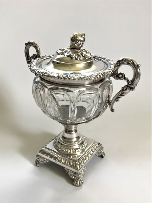 A Magnificent Early French Silver & Glass Bonboniere