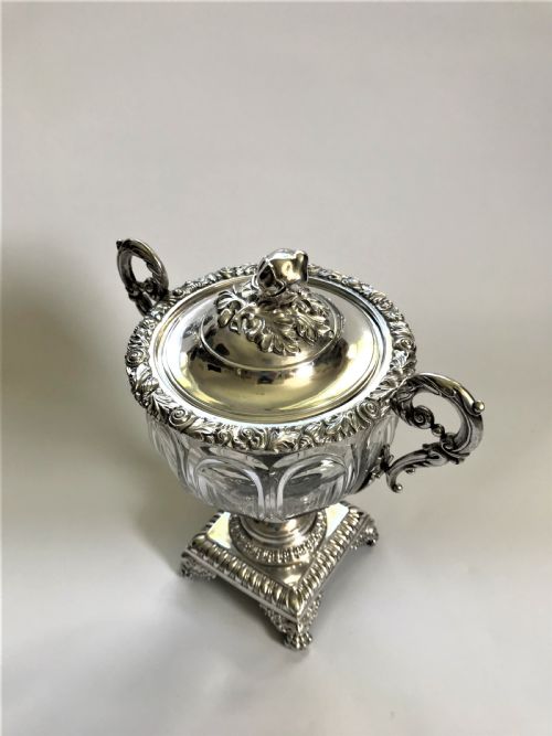 fig 2. A magnificent early French silver & glass bonboniere