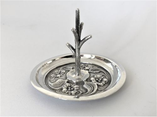 fig 1. A Charming Edwardian Silver Ring Tree/trinket Dish