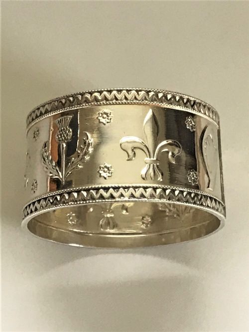 A United Kingdom Motif Silver Napkin Ring