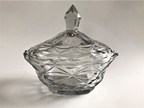fig 1. A Superb Irish Georgian Cut Glass Lidded Butter Dish