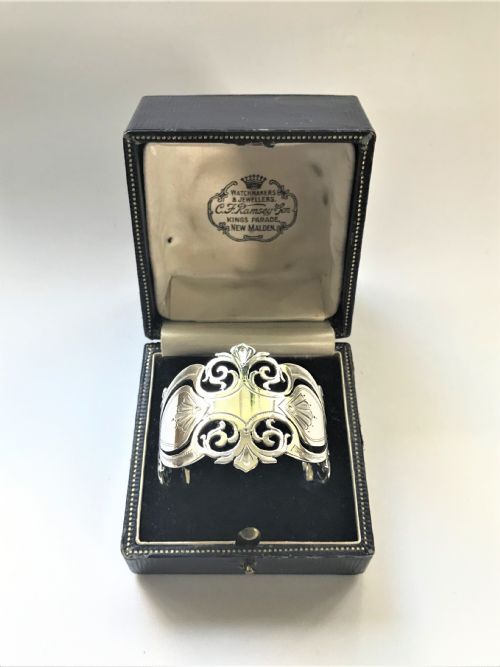A Fabulous Edwardian Boxed Silver Napkin Ring