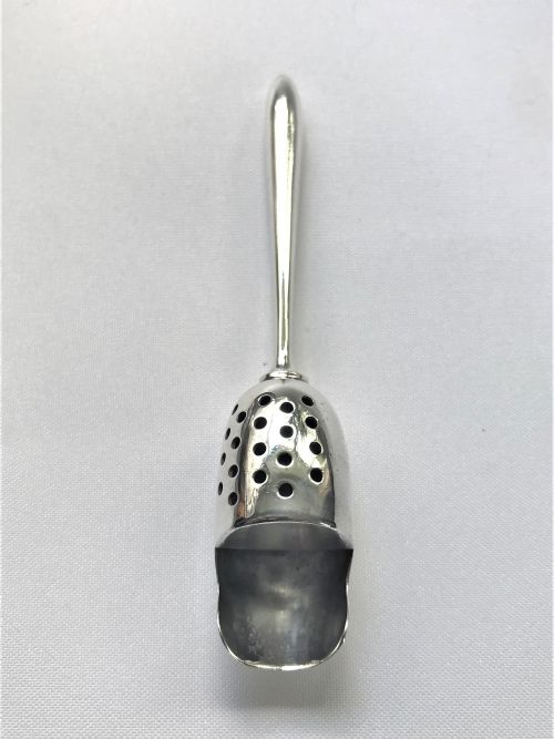 fig 1. A rare Sterling silver spice sifting scoop