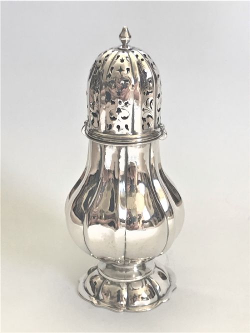 A Rare 18th Century Scandinavian Silver Sugar Caster
