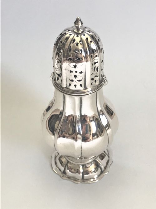fig 1. A rare 18th Century Scandinavian silver sugar caster