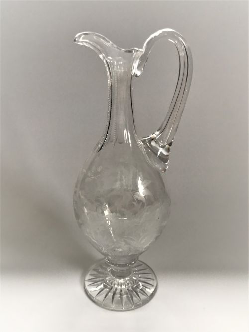 A Stunning Victorian Glass Wine Jug