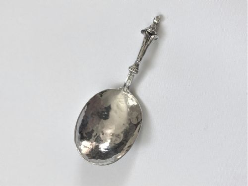 A Rare Sybil Dunlop Arts & Crafts Silver Caddy Spoon