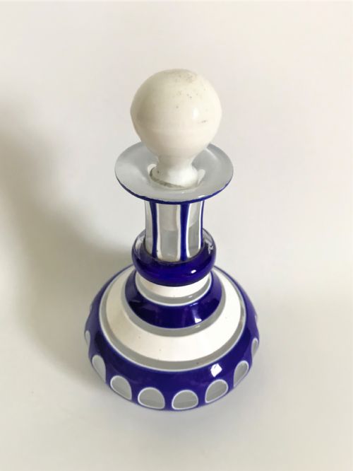 fig 1. A stunning Victorian overlay glass cologne bottle