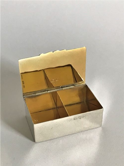 A Victorian Chester Silver Double Stamp Box