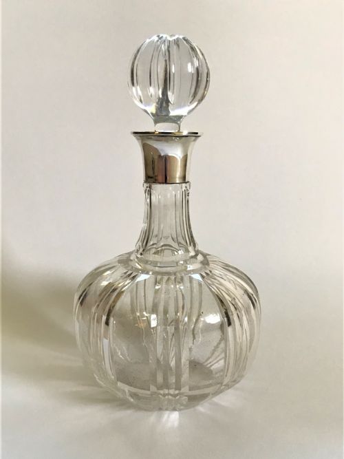 A Handsome Art Deco Silver Mounted Decanter