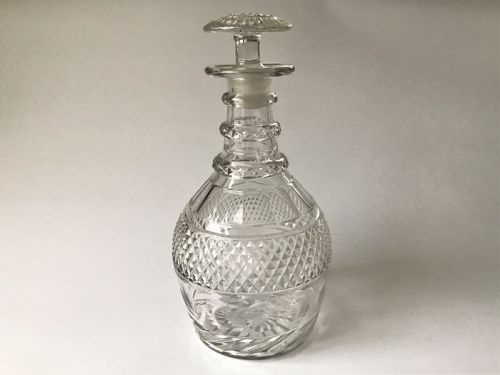 fig 1. A Handsome Full Size Georgian Cut Glass Decanter