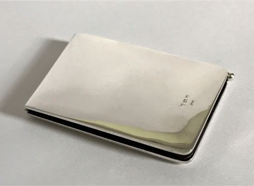 A Stylish Edwardian Silver Notebook, Pencil & Wallet