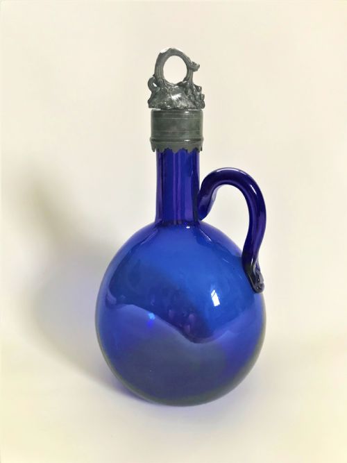 A Stunning Bristol Blue Wine Jug
