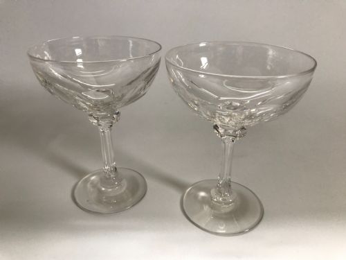 A Pair of Victorian Cut Glass Champagne Bowls