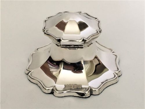 A Handsome George V Silver Inkwell