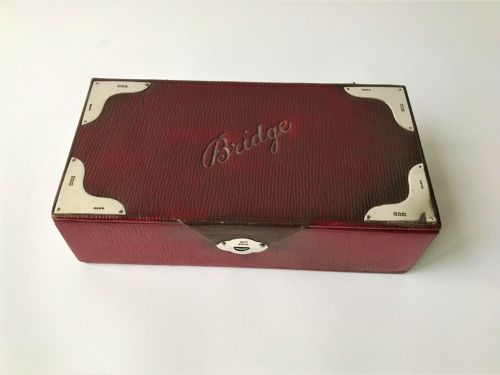 fig 1. A wonderful Edwardian silver mounted Bridge box