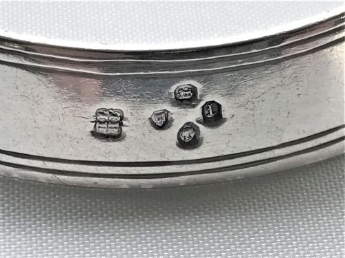 fig 1. A rare Victorian silver decanter label collar